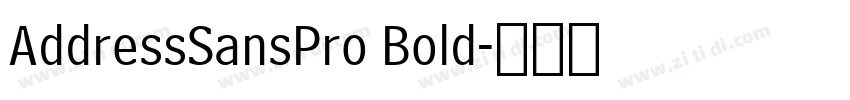 AddressSansPro Bold字体转换